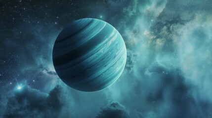 Wall Mural - uranus planet generative ai