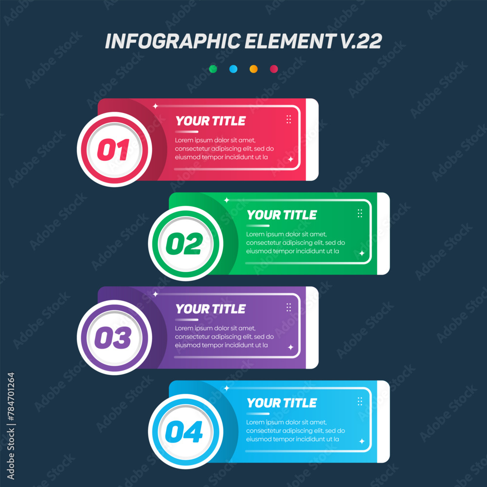 Colorful Infographic elements V.22. Can be used for steps, options ...