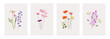 Spring garden. Set of templates for spring banners, cards, posters, covers. Flat vector illustration. 