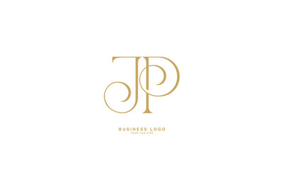 Wall Mural - JP, PJ, J, P, Abstract Letters Logo Monogram