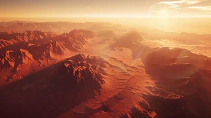 Wall Mural - planet Mars generative ai