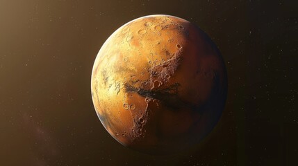 Wall Mural - planet Mars generative ai