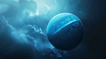 Wall Mural - planet neptune generative ai