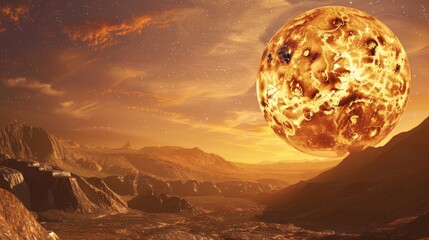 Wall Mural - planet venus generative ai