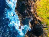 Fototapeta Storczyk - Aerial view of the island of Petite-Ile at Reunion Island