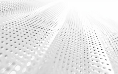 Wall Mural - a light grey dotted pattern on a white surface, top down perspective, flat, futuristic