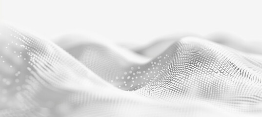 Poster - Abstract white futuristic background. Wave white background. connecting dots and lines on white background