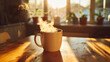 A Warm and Inviting Mug: A Cozy Coffee Break in a Mockup Illustration