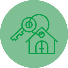 Sticker - Key Green Line Circle icon