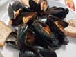 mussels on a white plate