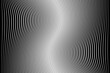 Wavy Lines Halftone Pattern. Abstract Textured Black and White Background.