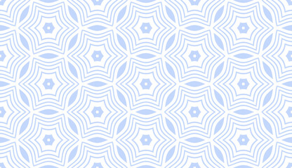 Canvas Print - Seamless Geometric Pattern. Abstract Light Blue Texture. 