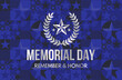 Memorial Day, Remember and Honor -banner, vector illustration 