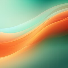 Wall Mural - Abstract peach and green gradient background with blur effect, northern lights