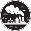 Clean Air Chimneys Vector Logo Design EcoStack Solutions Emblematic Icon