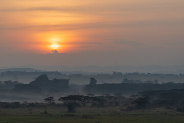 Wall Mural - Sunrise over Queen Elisabeth National Park