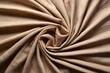 Beige linen fabric texture with folds for tactile design concepts