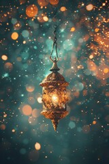 Poster - A mystical mysterious illustration with lights and sparkles and beautiful ornaments