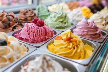 Savoring the Sweetness: A Tempting Display of Ice Cream Delights