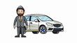  jewish car dealer vector illustration