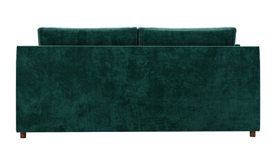 Wall Mural - Modern and luxury green velvet sofa isolated on white background. Furniture Collection