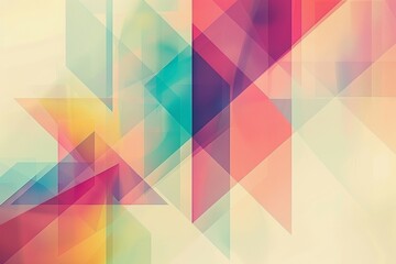 Wall Mural - a colorful abstract background with a lot of triangles. risograph effect, trendy riso style