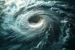 Eye of the Storm, showcasing the eerie calm and ominous power at the center of a hurricane, surrounded by the violent tempest of its outer bands