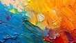 An abstract oil painting background in a symphony of vibrant colors and fluid shapes. Brushstroke painting that captures the expressiveness and depth of art.