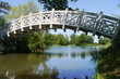 Brückenbogen Brücke im Wörlitzer Park im Dessau-Wörlitzer Gartenreich in Sachsen-Anhalt
