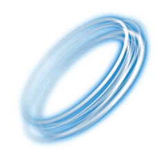 Wall Mural - abstract blue ring light effect