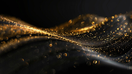 Wall Mural - Abstract blur gold bokeh background.