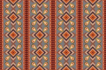 Wall Mural - Aztec tribal geometric vector background Seamless stripe pattern. Traditional ornament ethnic style. Design for textile, fabric, clothing, curtain, rug, ornament, wrapping.