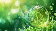 An infographic displaying the benefits of using microalgae as a biofuel source. Vibrant visuals and statistics show the reduction in carbon emissions environmental impact and cost .