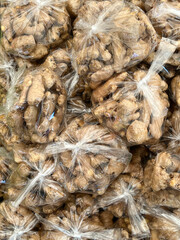 Canvas Print - dried ginger in plastic bags