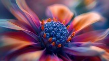 Macro, Unique Flower Concept, Original Shapes, Kaleidoscope Colors, Twilight, Soft Focus