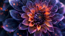 Macro, Unique Flower Concept, Original Shapes, Kaleidoscope Colors, Twilight, Soft Focus 