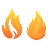 Fototapeta Panele - Vector illustration of a burning fire