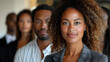 © Nansan - African American Businesswoman Confidently Leads Her Diverse Team in a Professional Office Portrait