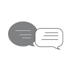 Wall Mural - Talk bubble speech icon. Blank empty bubbles vector design elements. Chat on line symbol template. Dialogue balloon sticker silhouette.