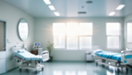 Wall Mural - blur image background of hospital or clinic image