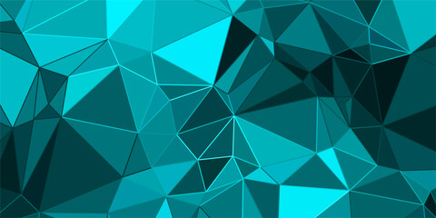 abstract blue teal polygonal background with triangles