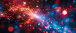 mesmerizing red and blue lights from galaxy describe beauty of universe