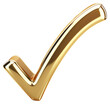 PNG A check mark gold white background yellow