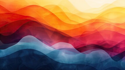 Wall Mural - Abstract vivid gradients transitioning between bold and contrasting colors