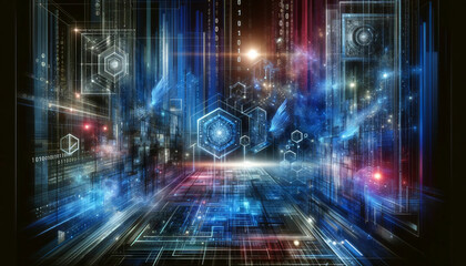 The concept of digital transformation for the next generation technology era wallpaper banner background wallpaper