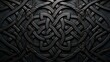 Wall texture material of sculpted stone, worked surface in Celtic inspired design
