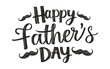 Happy Father's Day, creative calligraphy text, isolated on Transparent, PNG background