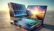 Futuristic Solar Energy Laptop Concept Design