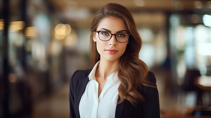 Wall Mural - young woman negotiating a business deal with confidence and poise.