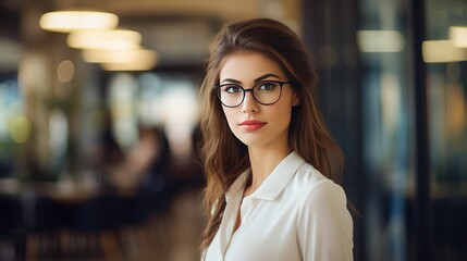 Wall Mural - young woman negotiating a business deal with confidence and poise.